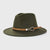 Retro Woolen Hats Men's  Belt Hat Simple Big Brim Jazz Hat