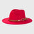 Retro Woolen Hats Men's  Belt Hat Simple Big Brim Jazz Hat