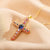 Roman Style Cross Steel Enamel Plating Inlay Zircon Pendant Necklace