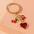 Romantic Cherry Heart Shape Alloy Bag Pendant Keychain