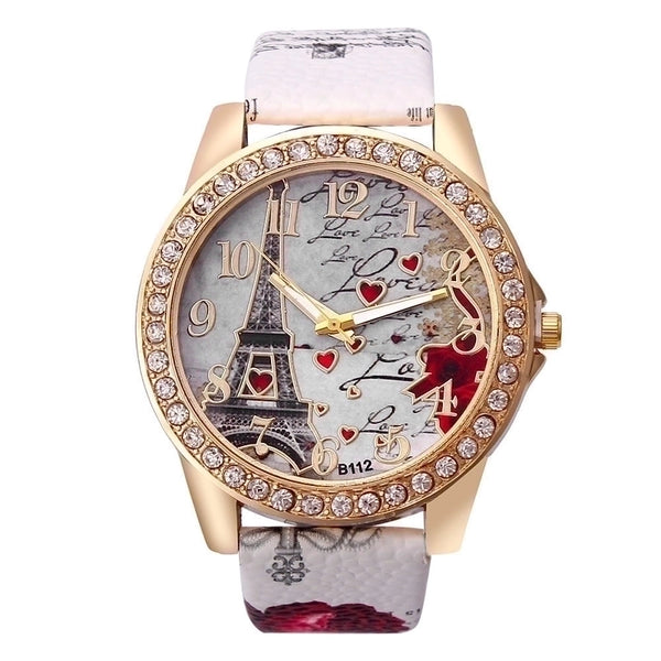 Romantic Eiffel Tower Buckle Quartz Women's Watches