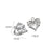 Romantic Heart Shape Copper Plating Inlay Zircon Charms Jewelry Accessories