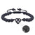 Romantic Heart Shape Natural Stone Handmade Drawstring Bracelets