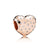 Romantic Heart Shape Sterling Silver Inlay Artificial Gemstones Jewelry Accessories