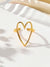 Romantic Simple Style Heart Shape Stainless Steel Plating Carving Open Rings