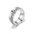 Rotatable Titanium Steel Chain Ring Roman Numerals Stainless Steel Ring