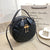 Round Bag Handbag Women's  Diamond Pattern Bag Embroidered Small Bag