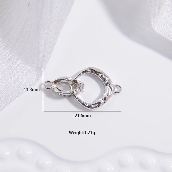 S925 Silver Glossy Hammered Snake-Shaped Buckle Handmade DIY Pearl Bracelet Necklace Universal Joint Receiving Tail Buckle Sk76