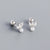 S925 Silver Horse Eye Zircon Screw Pearl Earrings Wholesale