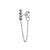 S925 Sterling Silver Fashion Single Tassel Simple Ear Clip Drop Earrings