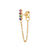 S925 Sterling Silver Fashion Single Tassel Simple Ear Clip Drop Earrings