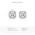 S925 Sterling Silver Full Diamond Heart Shaped Earrings Geometric