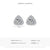 S925 Sterling Silver Full Diamond Heart Shaped Earrings Geometric