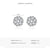 S925 Sterling Silver Full Diamond Heart Shaped Earrings Geometric