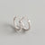 S925 Sterling Silver Geometric Cross Silver Bead Earring Ear Buckle