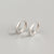 S925 Sterling Silver Glossy C-shape Ear Buckle Wholesale