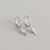 S925 Sterling Silver Ins Geometric Lightning Diamond Earrings