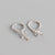 S925 Sterling Silver Minimalist Light Body Cross Small Earrings