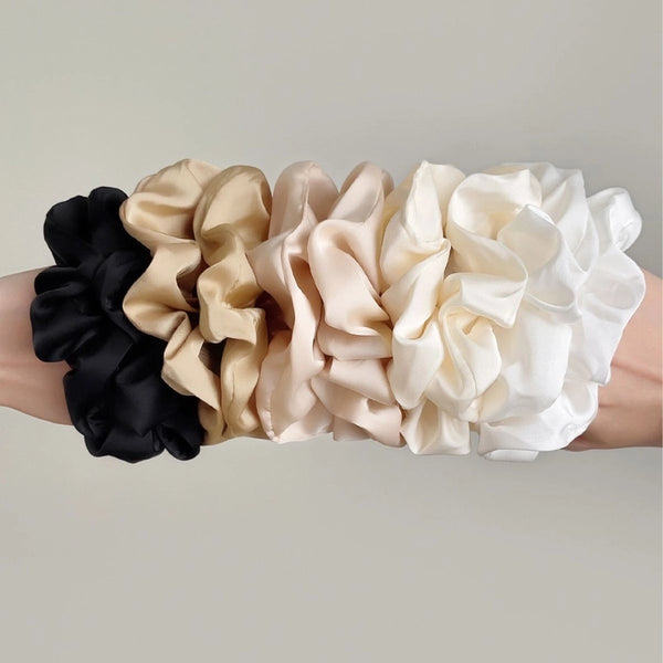 Satin Pork Intestine Hair Band   Artificial Silk Rubber Band Simple Retro Headband Hair Accessories