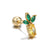 Screw Ball Piercing Fruit Ear Trend Piercing Zircon Non-fading Earrings