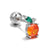 Screw Ball Piercing Fruit Ear Trend Piercing Zircon Non-fading Earrings