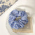 Sea Flavor Oxygen Feeling Blue Hair Rope Sweet Floral Polka Dot Hair Ring French Large Intestine Ring Hair Rope Hair Accessories