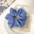 Sea Flavor Oxygen Feeling Blue Hair Rope Sweet Floral Polka Dot Hair Ring French Large Intestine Ring Hair Rope Hair Accessories