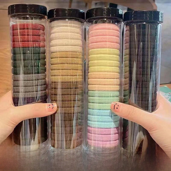 Seamless Hair Band Hair Rope High Elastic Simple Rubber Band Ponytail Canned Durable Hair Tie New Headdress High Rubber Band