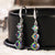 Shining Colorful Zircon Earrings Long Trend Copper Earrings