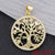 Shiny Devil's Eye Tree Heart Shape Copper Plating Inlay Zircon 18k Gold Plated Charms