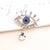 Shiny Eye Alloy Inlay Crystal Rhinestones Unisex Brooches