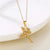 Shiny Rabbit Angel Snake Stainless Steel Titanium Steel Plating Inlay Zircon 18k Gold Plated Gold Plated Pendant Necklace