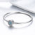 Shiny Round Devil's Eye Palm Zircon Sterling Silver Wholesale Bangle Jewelry Accessories