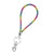 Shiny Solid Color Nylon Inlay Rhinestones Mobile Phone Lanyard