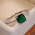 Shiny Square Steel Inlay Zircon Rings 1 Piece