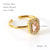 Shiny Square Water Droplets Heart Shape Stainless Steel Plating Inlay Zircon 18k Gold Plated Open Ring