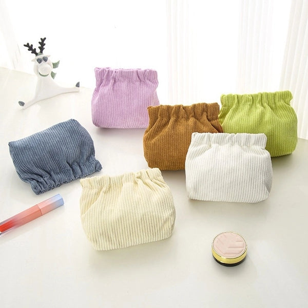 Shrapnel Lipstick Bag Corduroy Cosmetic Bag Jewelry Bag Key Change Sundries Storage Bag Mini Portable Carry-on