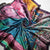 Silk Chain Carriage Oil Painting Flowers Ladies 90cm Square Scarf