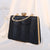 Silver Black Gold Pu Leather Solid Color Square Evening Bags