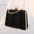 Silver Black Gold Pu Leather Solid Color Square Evening Bags