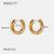 Simple 18k Gold-plated Stainless Steel Jewelry Gold And Silver Hoop Earrings Jewelry