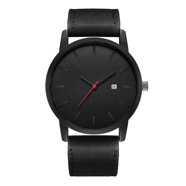 Simple Big Watch Men&#39;s Fashion Matte Belt Quartz Watch Men&#39;s Single Calendar Sports Watch