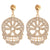 Simple Carved Skull Earrings