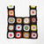 Simple Color Plaid Splicing Flower Tote Bag 33*29cm