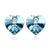 Simple Colorful Heart Crystal Stud Earrings