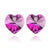 Simple Colorful Heart Crystal Stud Earrings