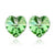 Simple Colorful Heart Crystal Stud Earrings