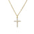 Simple Cross Pendant Preserving Electroplated Copper Micro-inlaid Zircon Necklace