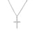 Simple Cross Pendant Preserving Electroplated Copper Micro-inlaid Zircon Necklace