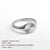 Simple Fashion Golden Silvery Carved Stainless Steel Ring